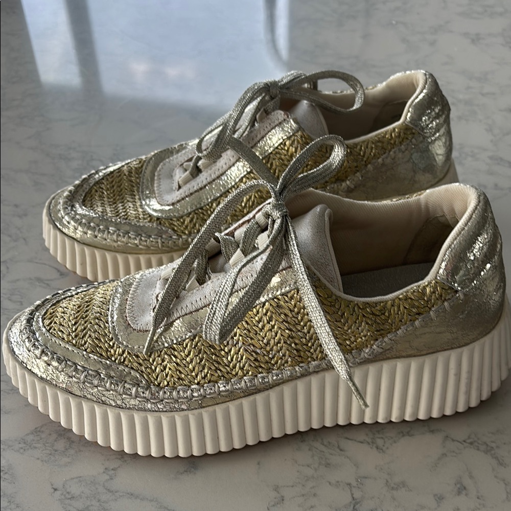 Stylish dolce vita size Gold Women's Sneakers size 8.5